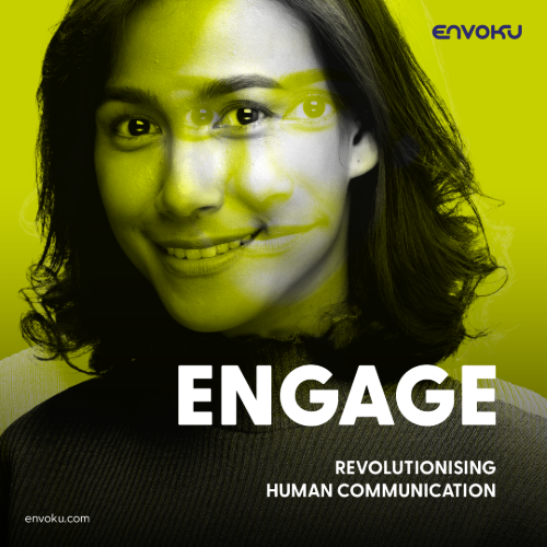 Creative social media graphic for Envoku, designed to encourage user engagement and showcase personalised event technology