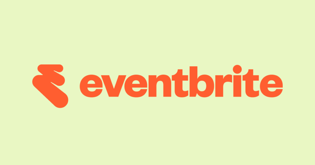 Eventbrite logo in its signature orange and white colour scheme