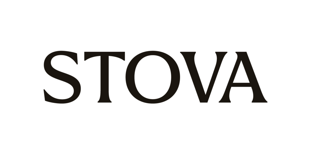 Stova logo displaying the company name in a sleek, modern font
