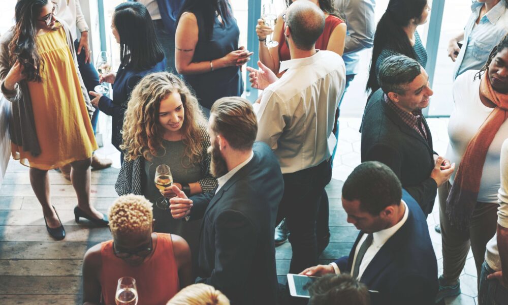 People at a networking event