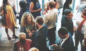 People at a networking event