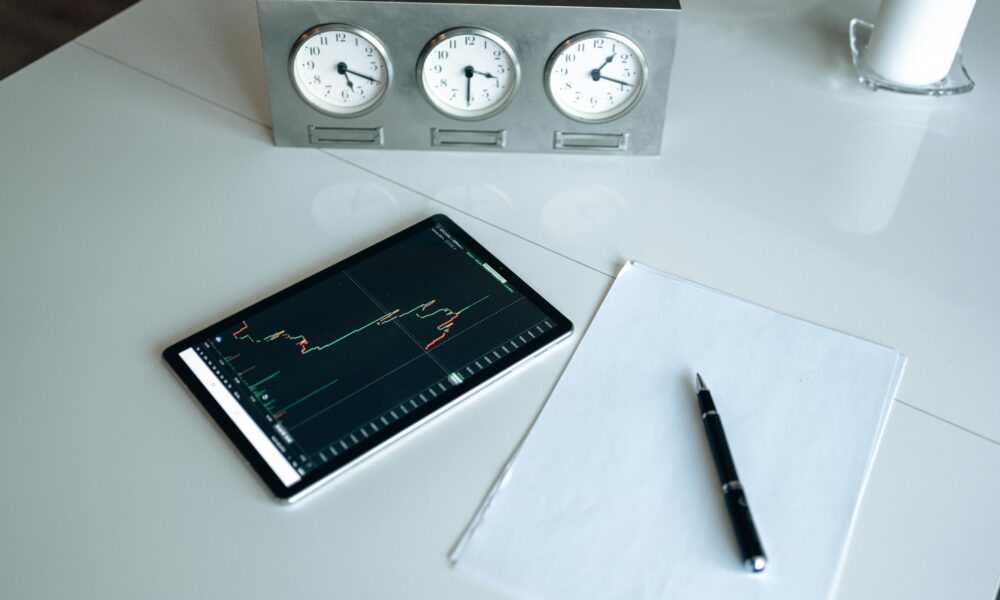 Event management analytics iPad software on desk