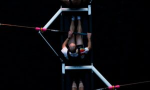 Boat team collaborating as a metaphor for improved organisational culture through events.