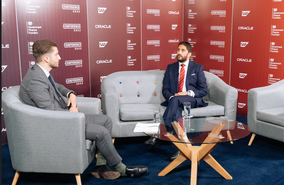 Delegate livestream interview at government event