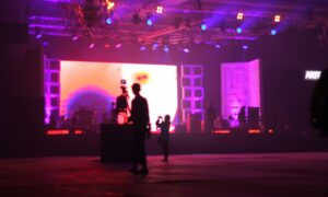 Conference production set up, example of best event management services in 2026.