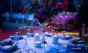Event table set up and decoration, expertly delivered on a short timeline.