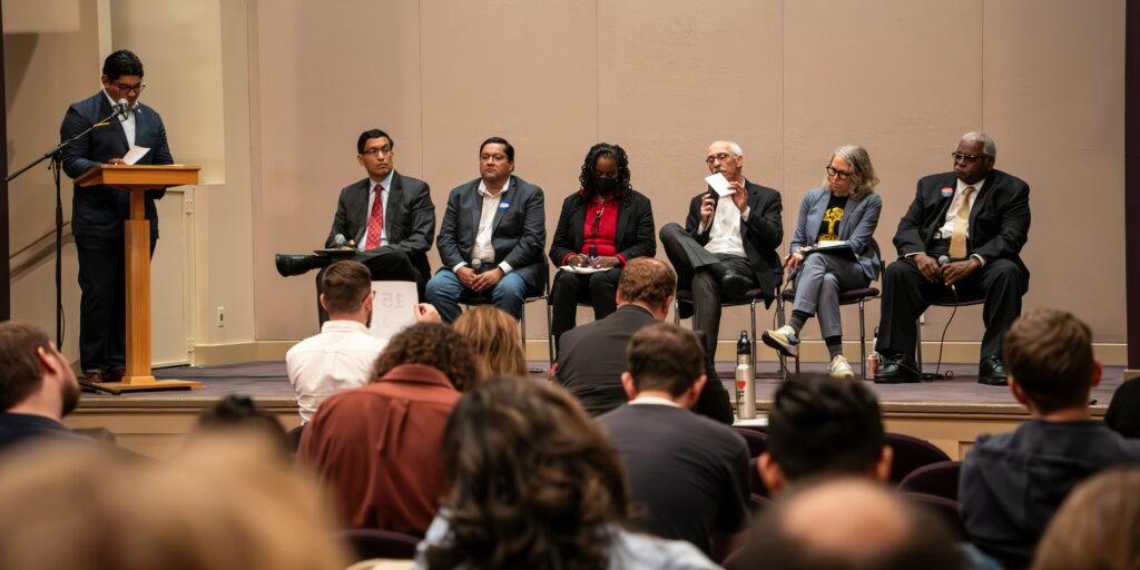 A government conference panel discussion