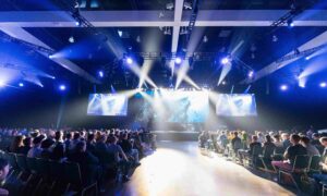 Large-scale public sector government conference plenary, example of public sector event management
