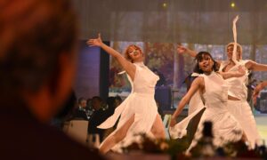 Dancers at a corporate event. Example of corporate entertainment ideas